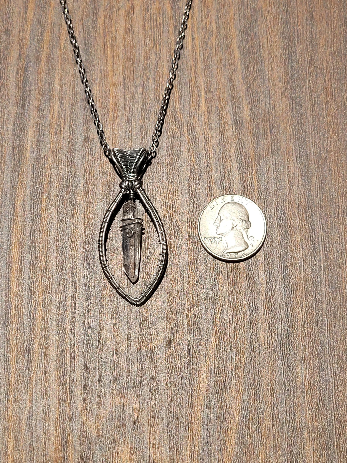Quartz Point Wire Wrapped Pendant
