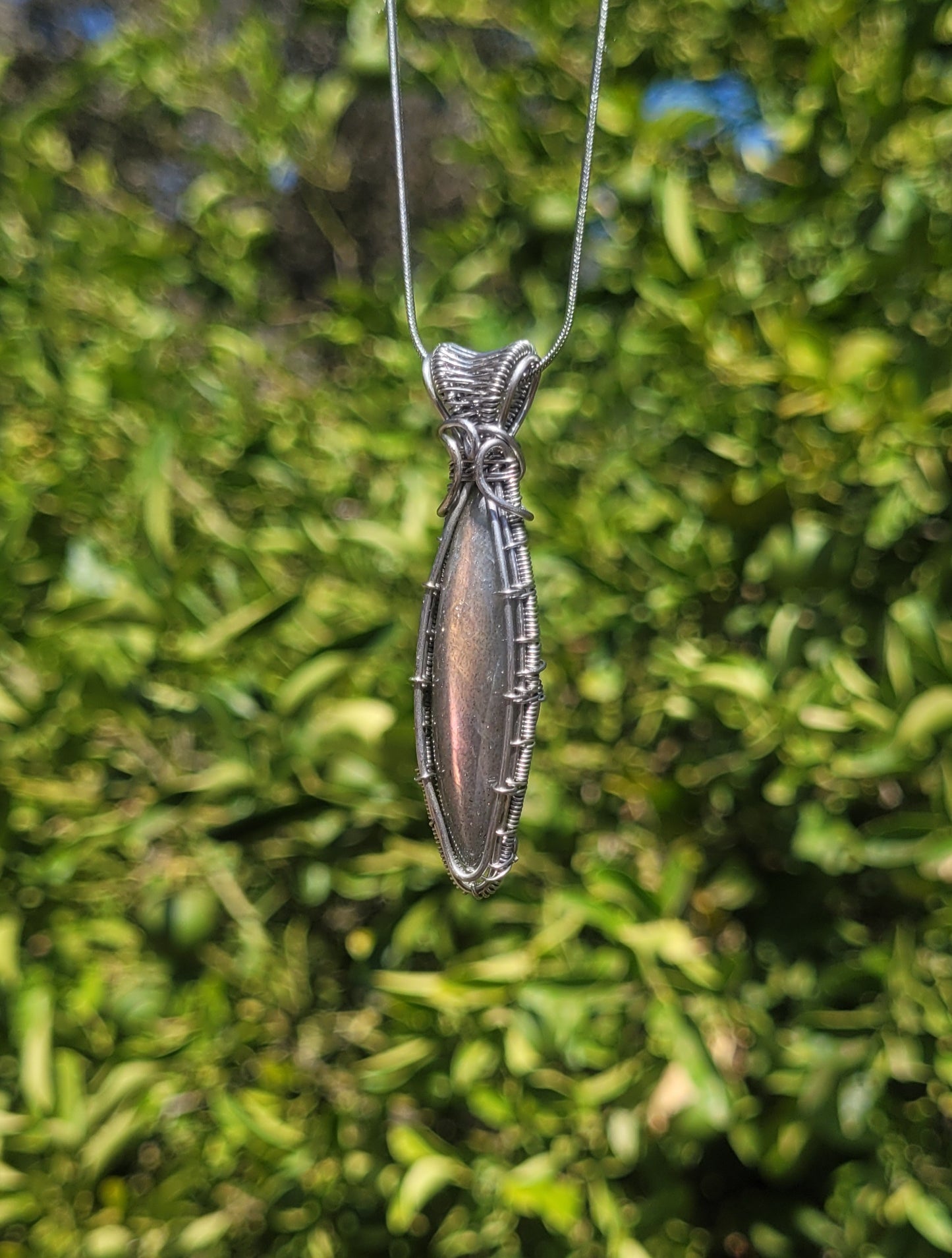 Labradorite Wire Wrapped Pendant