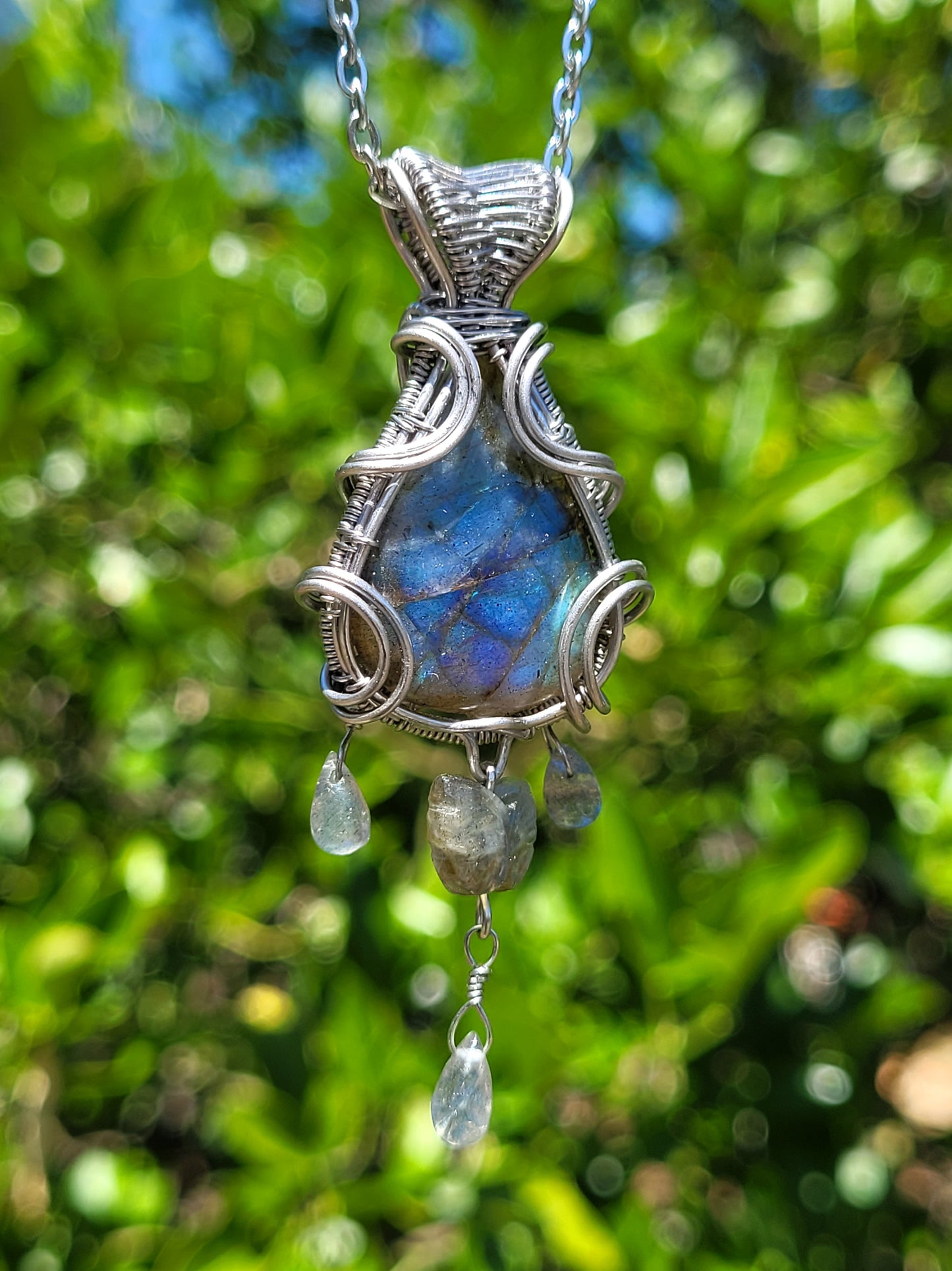 Labradorite Wire Wrapped Pendant