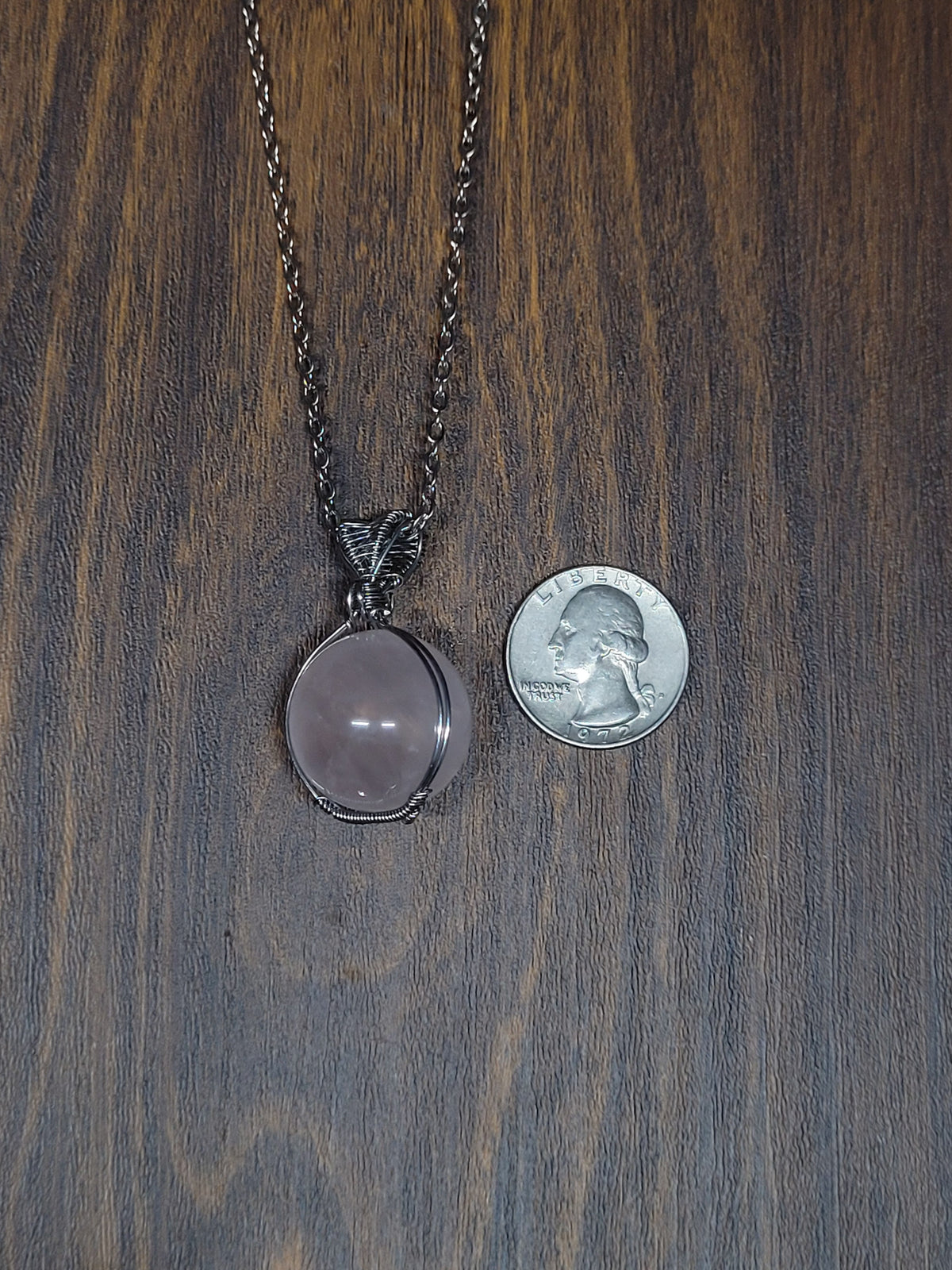 Rose Quartz Fidget Pendant