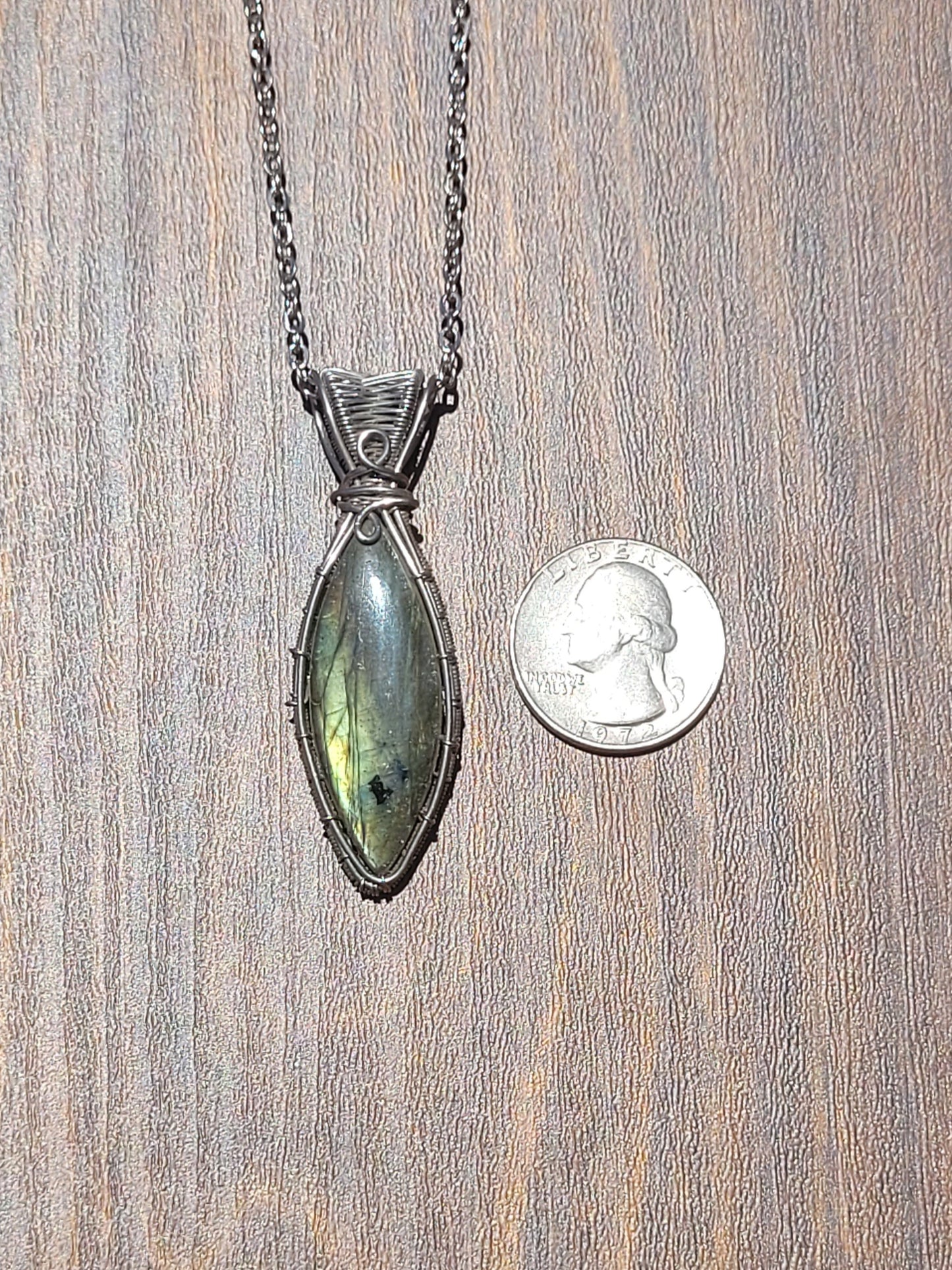 Labradorite Wire Wrapped Pendant