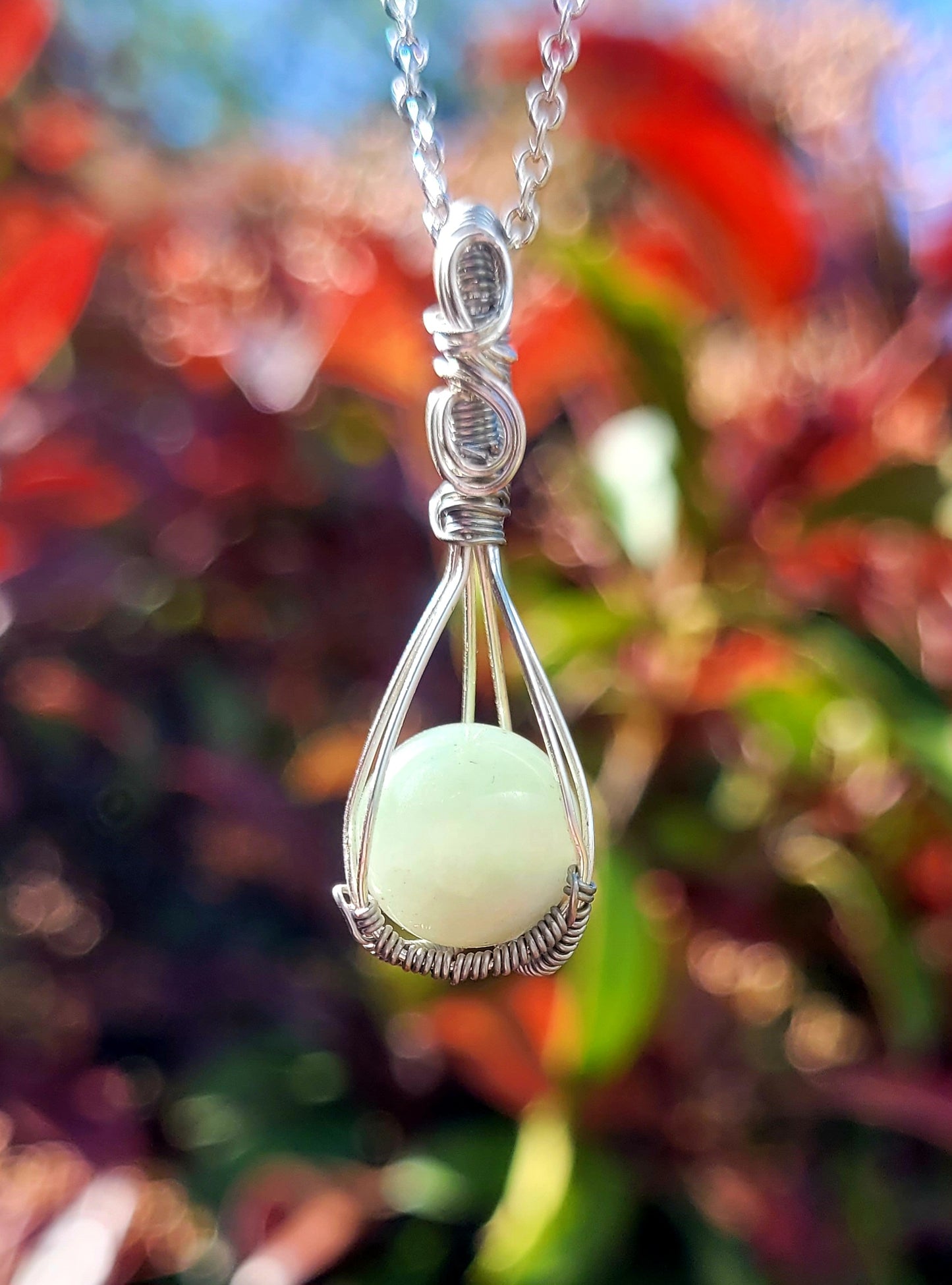 Green Aventurine Fidget Sphere Pendant