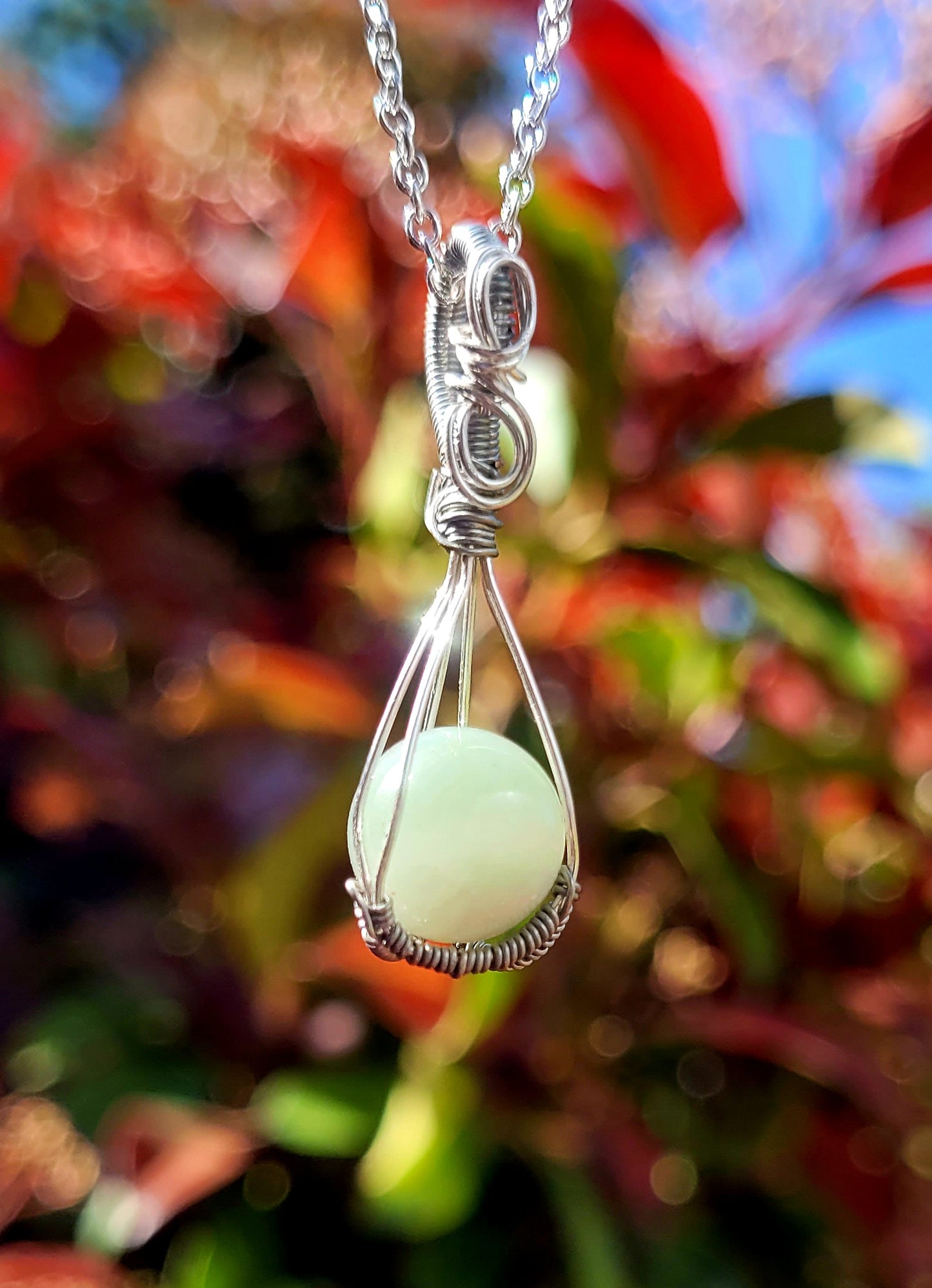 Green Aventurine Fidget Sphere Pendant