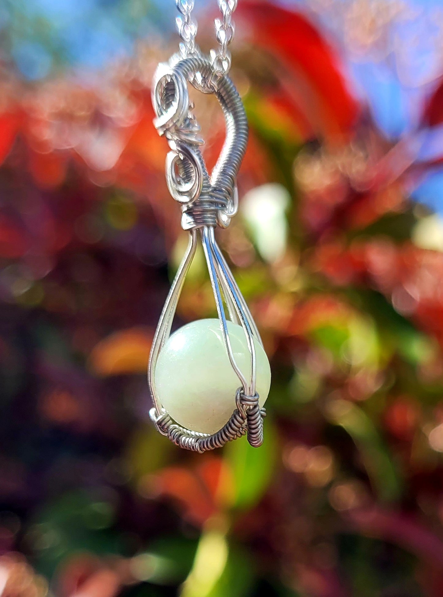 Green Aventurine Fidget Sphere Pendant