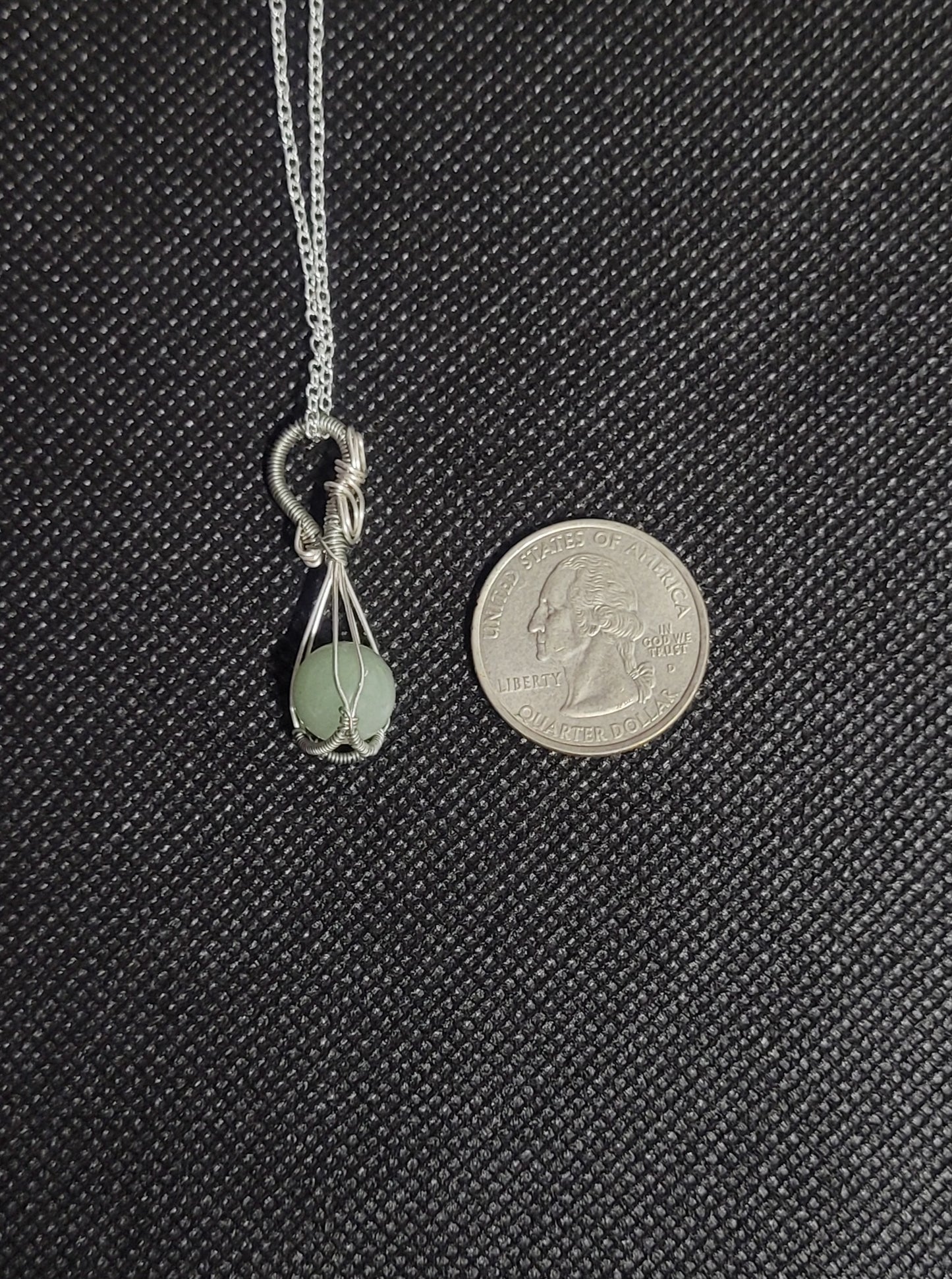 Green Aventurine Fidget Sphere Pendant