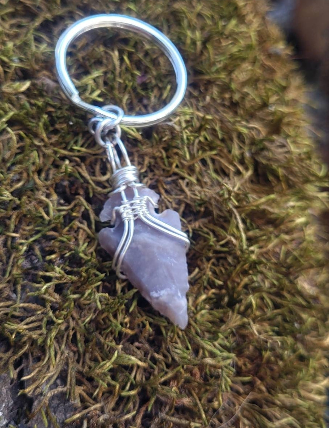 Cannabis + Arrowhead Keychain