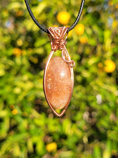 Sunstone Wire Wrapped Pendant