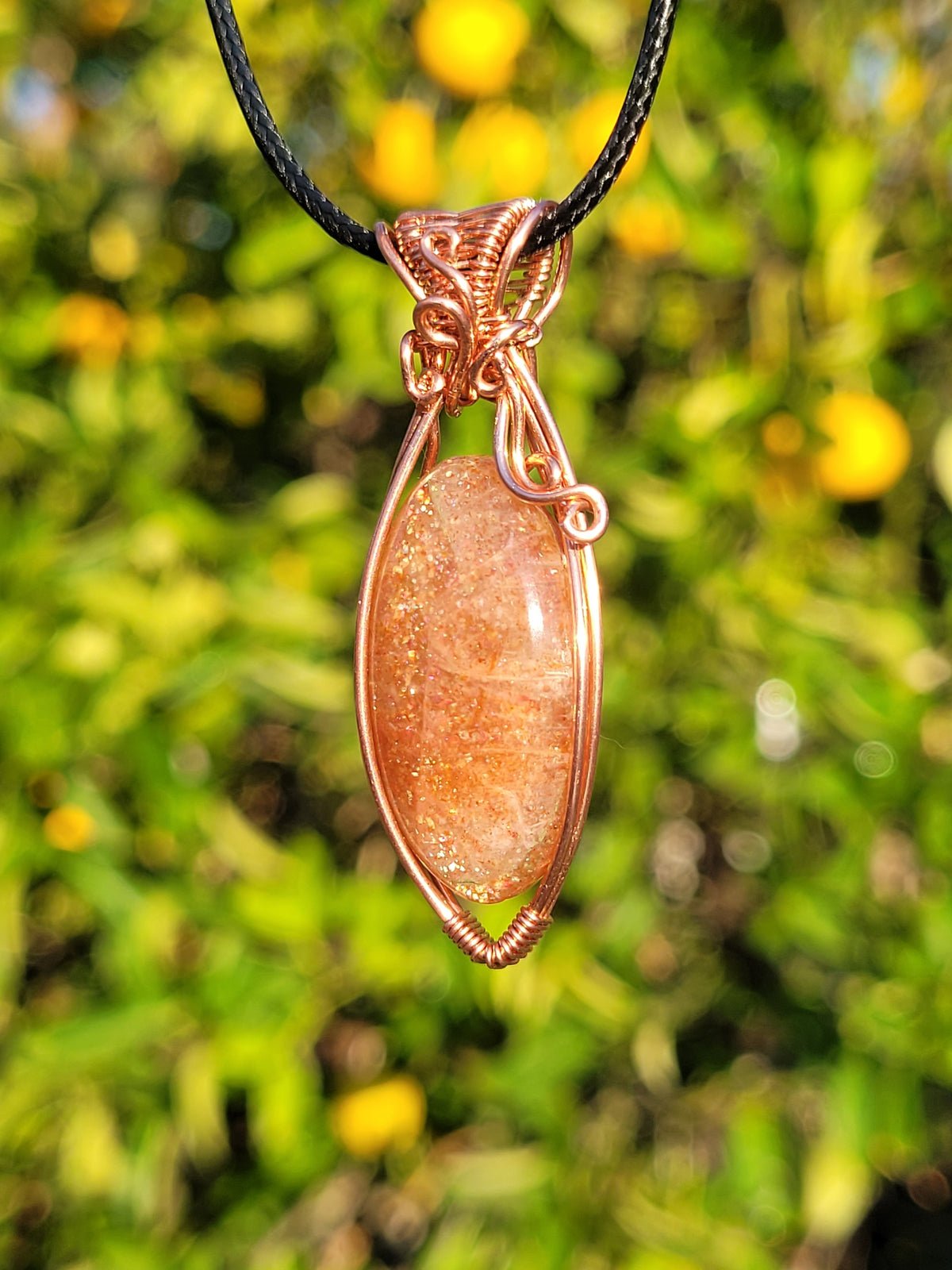 Sunstone Wire Wrapped Pendant