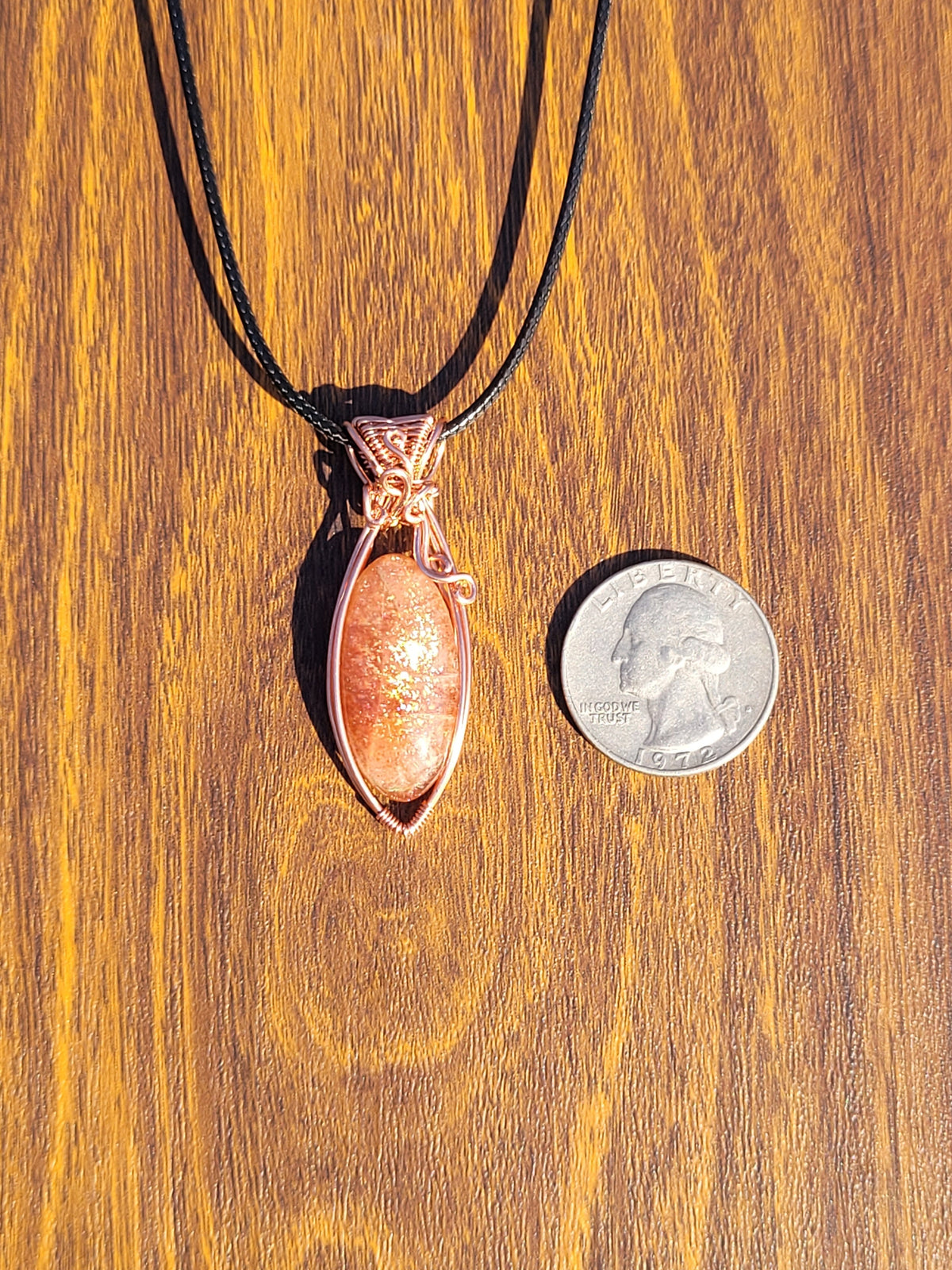 Sunstone Wire Wrapped Pendant