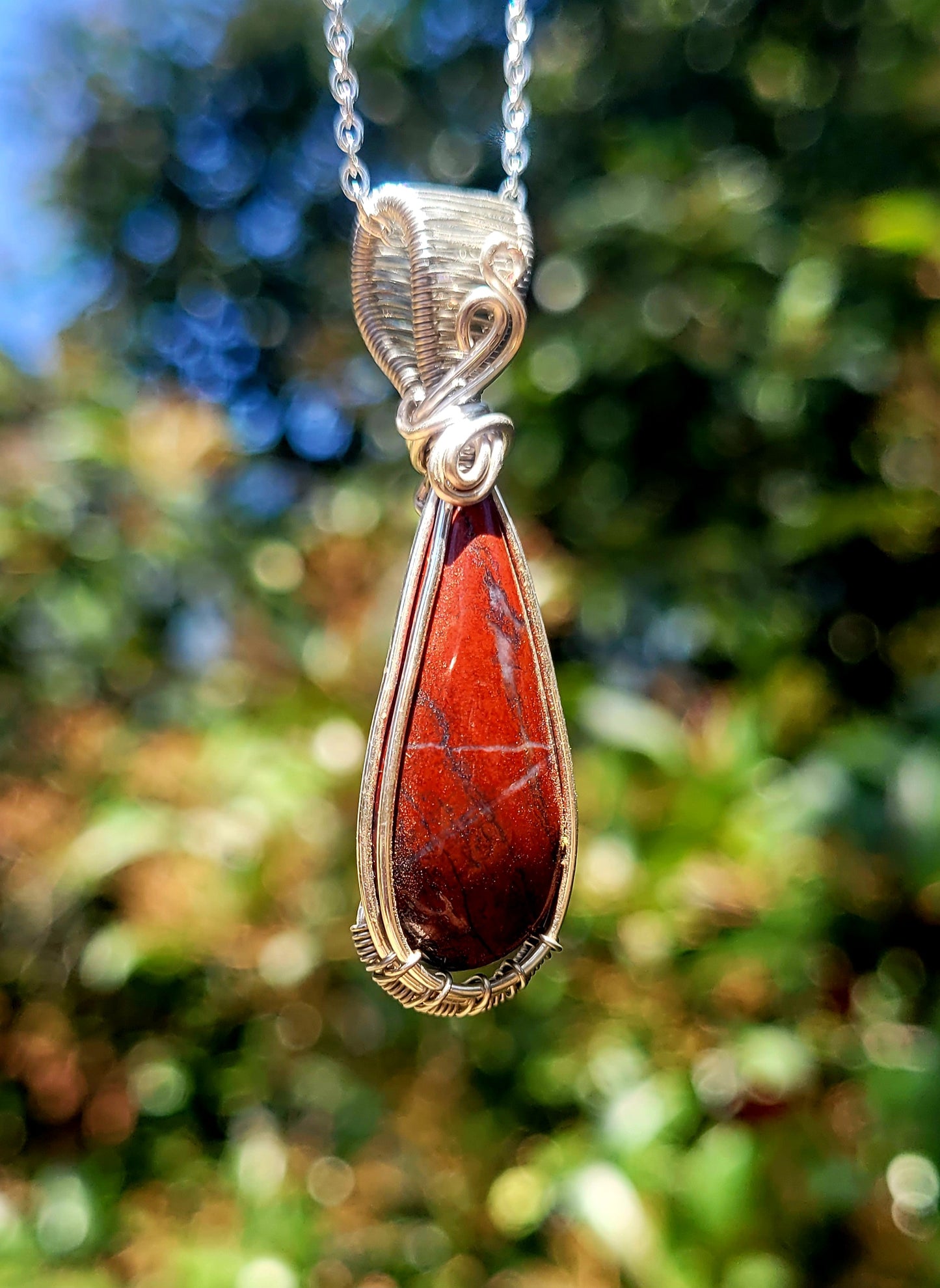 Jasper Wire Wrapped Pendant