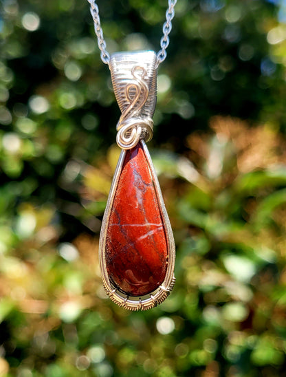 Jasper Wire Wrapped Pendant