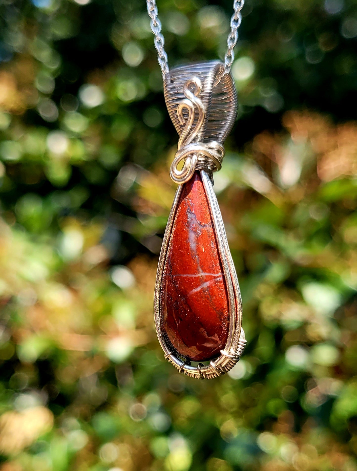 Jasper Wire Wrapped Pendant