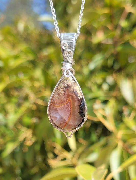 Agate Wire Wrapped Pendant