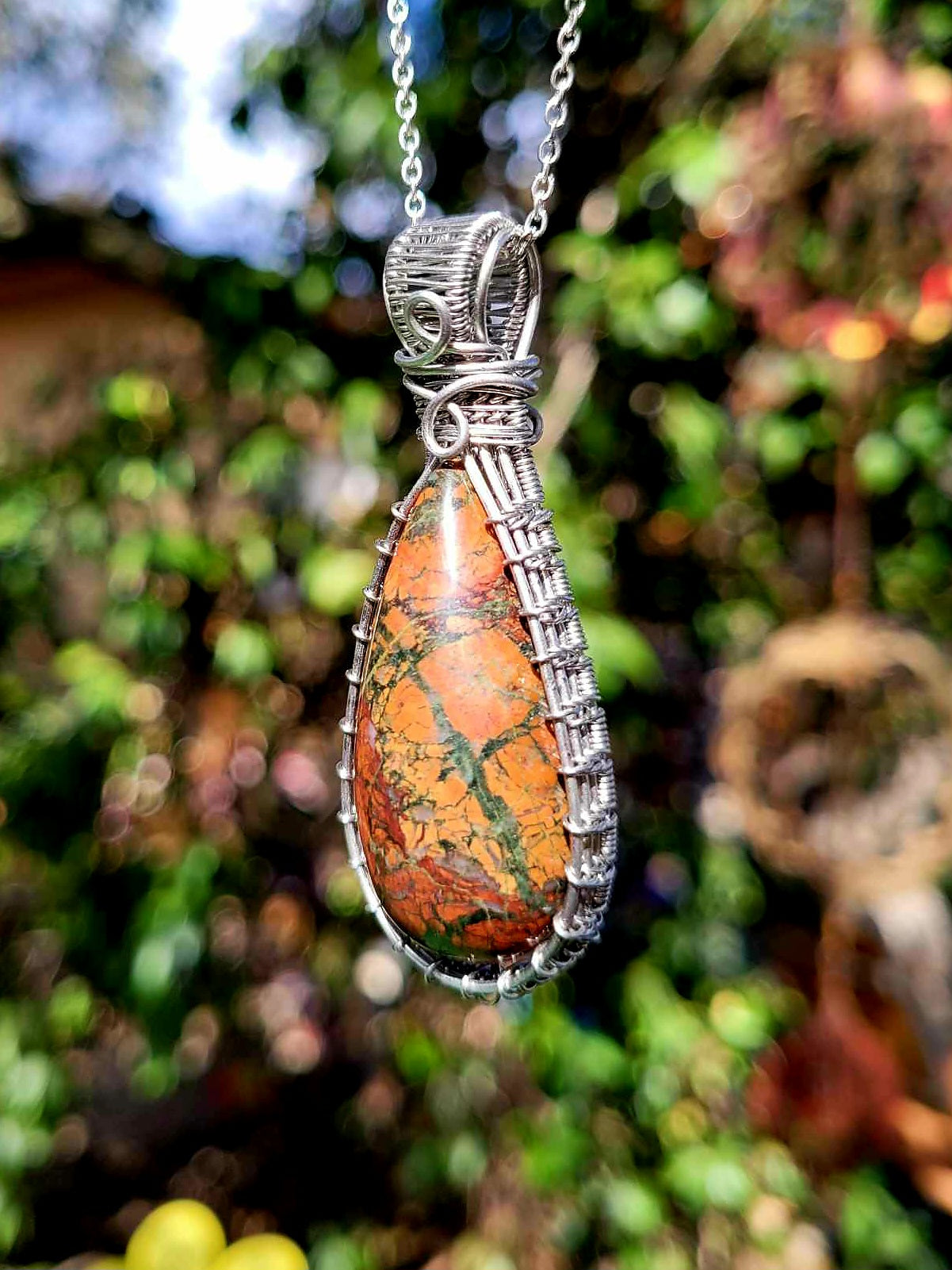 Jasper Wire Wrapped Pendant