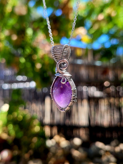 Amethyst Wire Wrapped Pendant