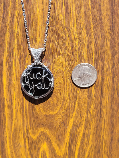 𝓕𝓾𝓬𝓀 𝔂𝓸𝓾 Reversible Pendant