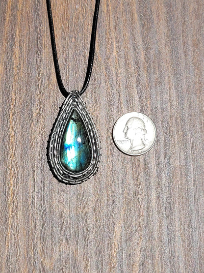 Labradorite Wire Wrapped Pendant