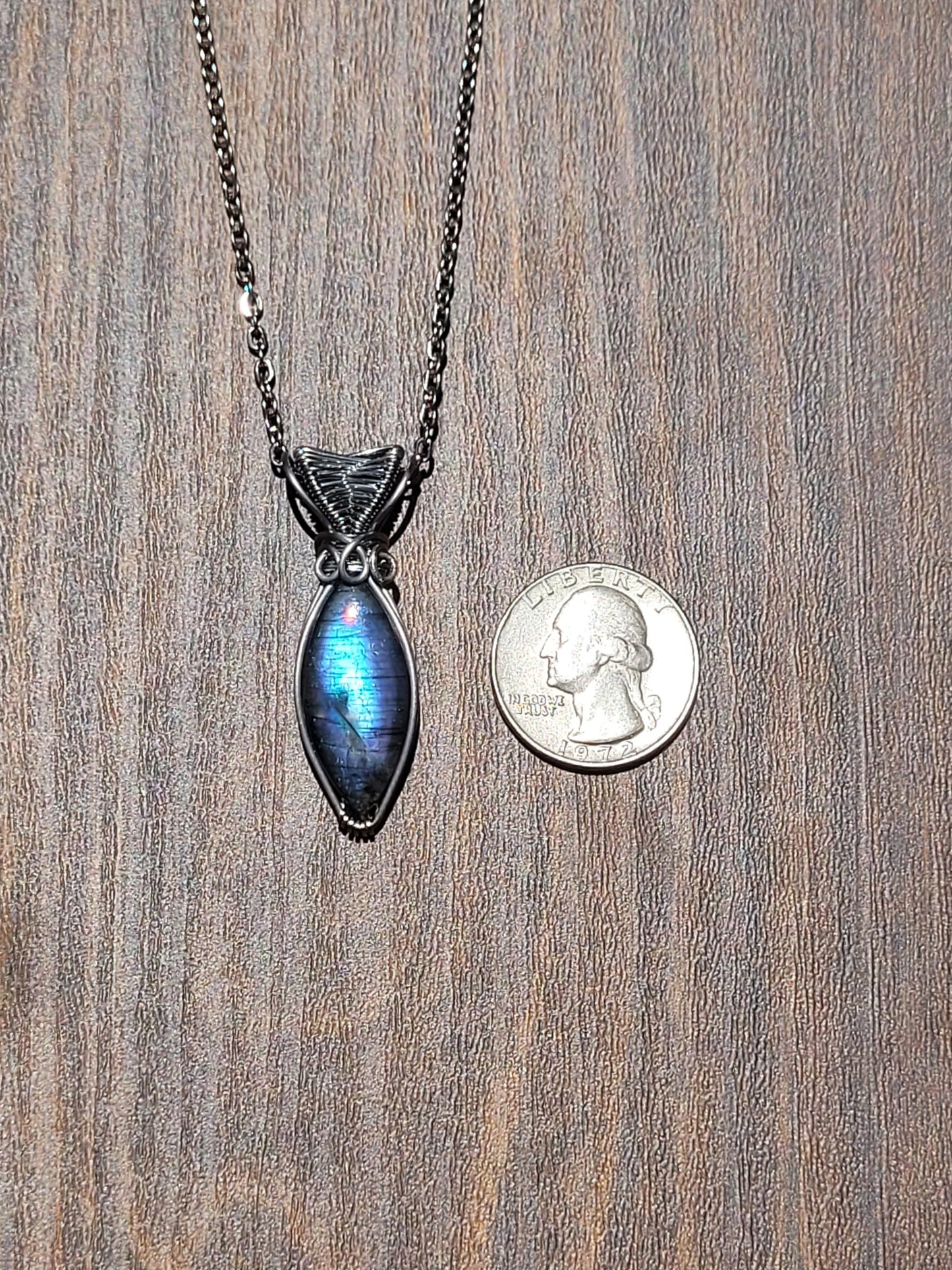 Labradorite Wire Wrapped Pendant