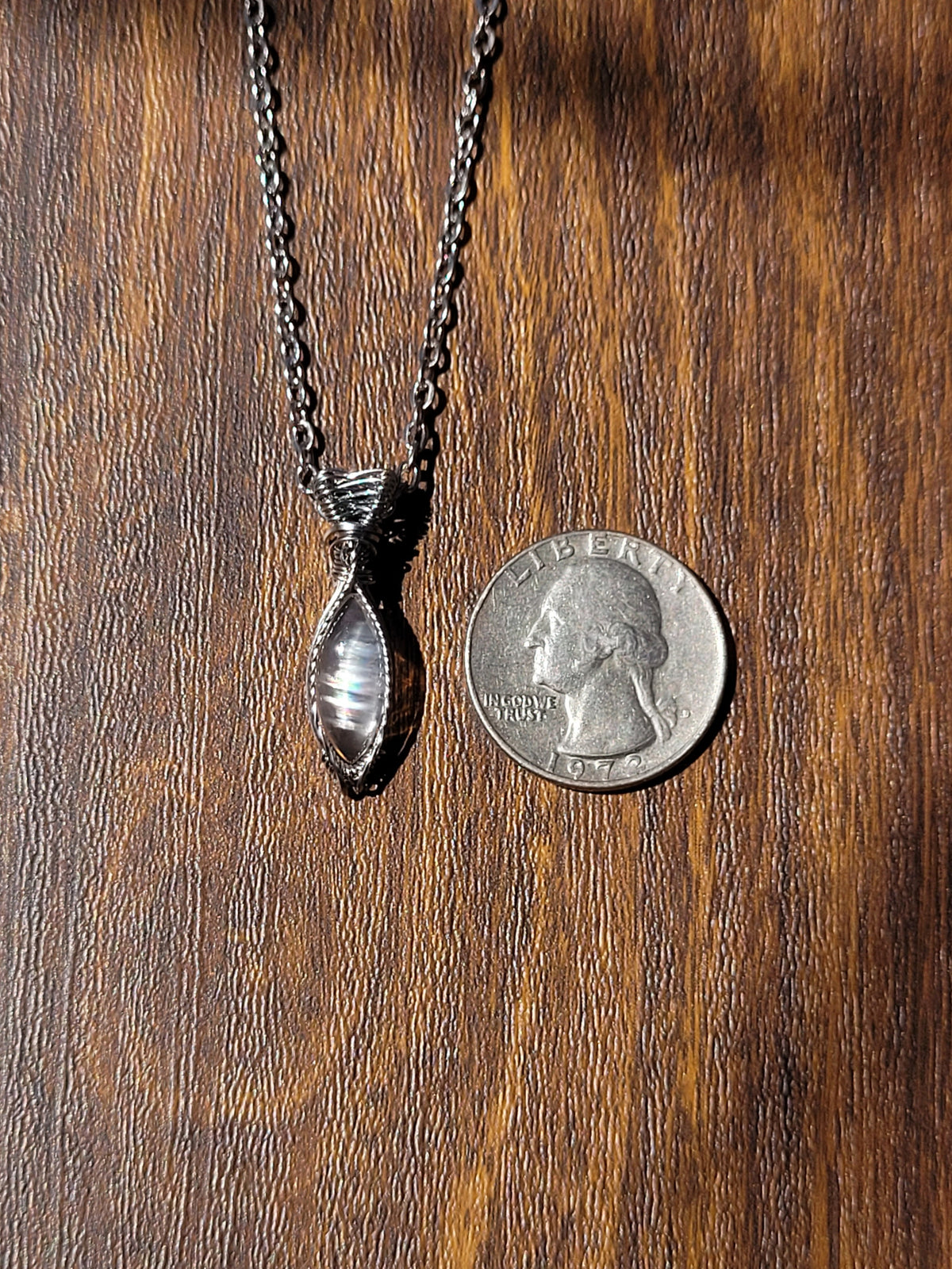 Malawi Moonstone Wire Wrapped Pendant