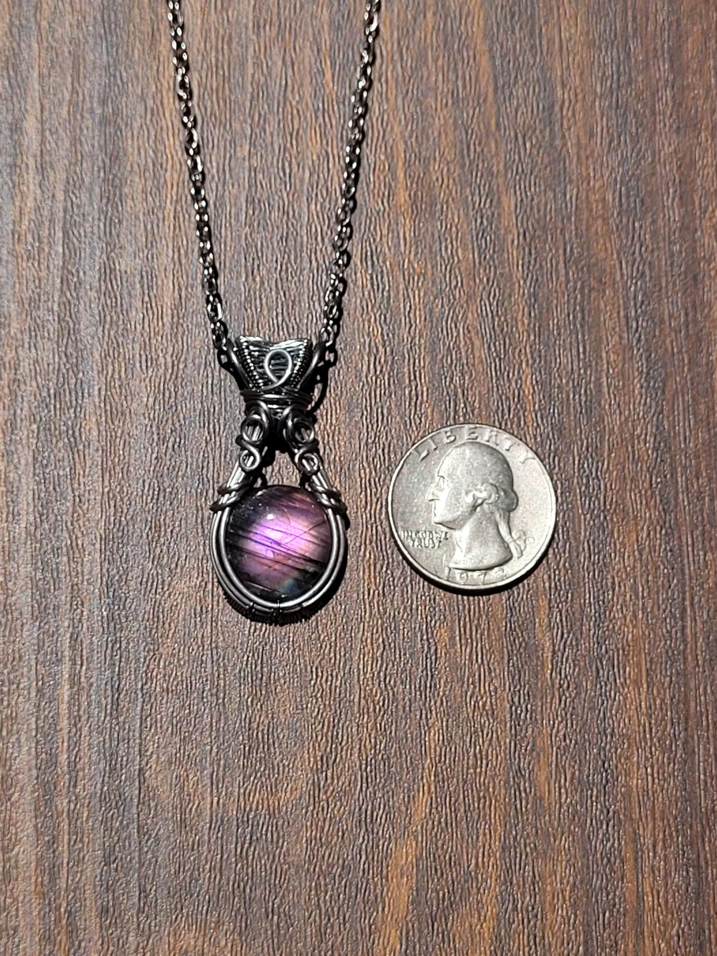 Labradorite Wire Wrapped Pendant