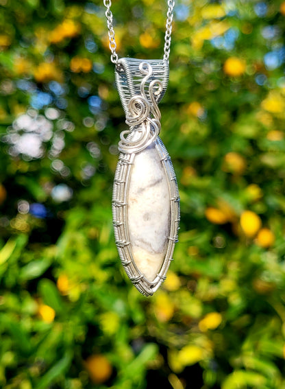 Crazy Lace Wire Wrapped Pendant