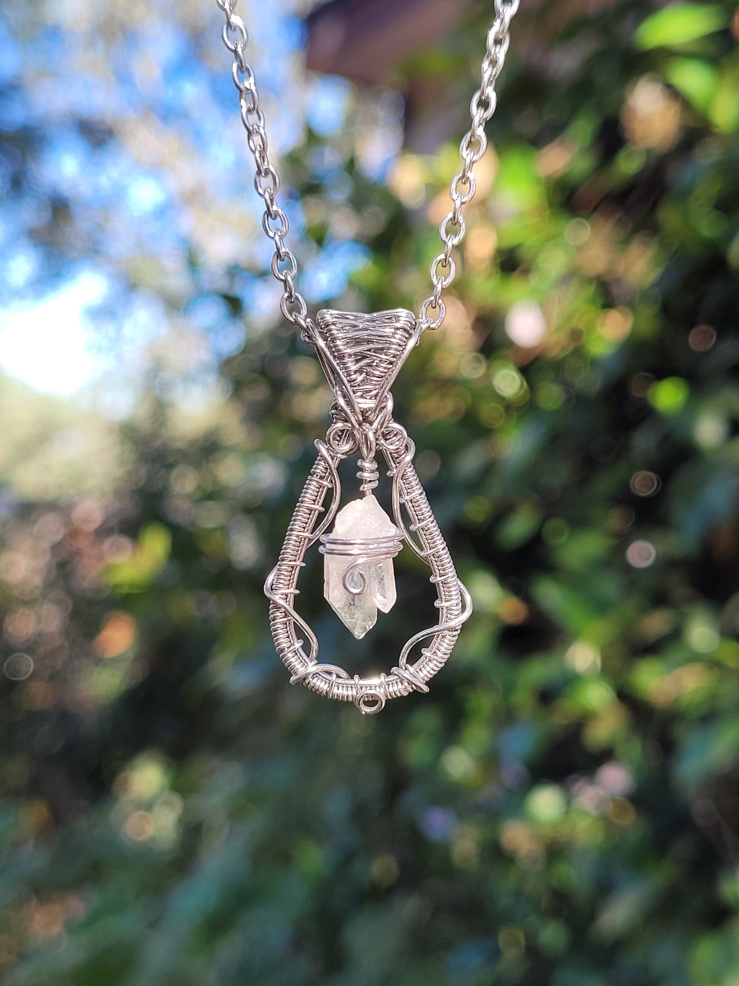Floating Quartz Pendant