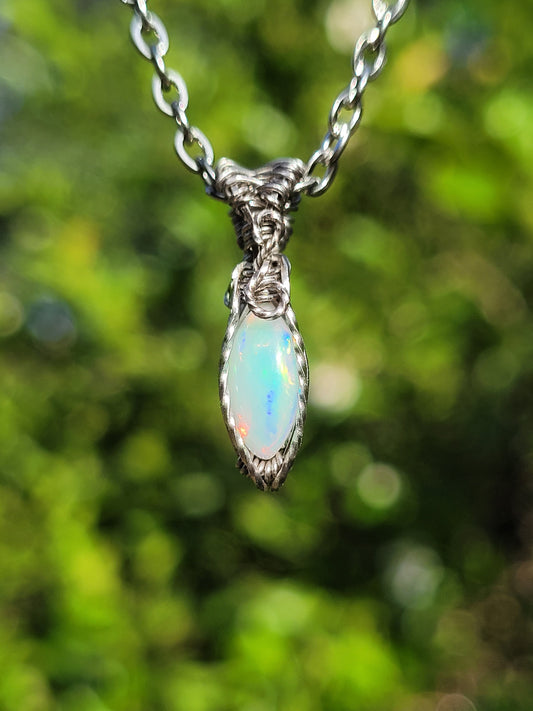 Dainty Wire Wrapped Opal