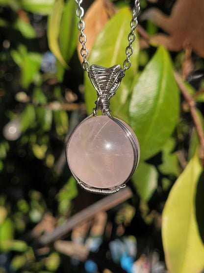 Rose Quartz Fidget Pendant