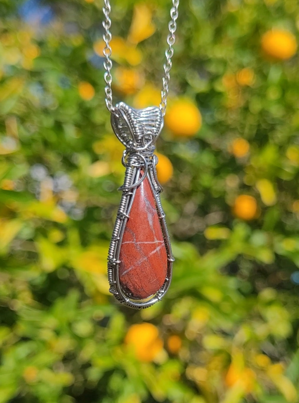 Jasper Wire Wrapped Pendant