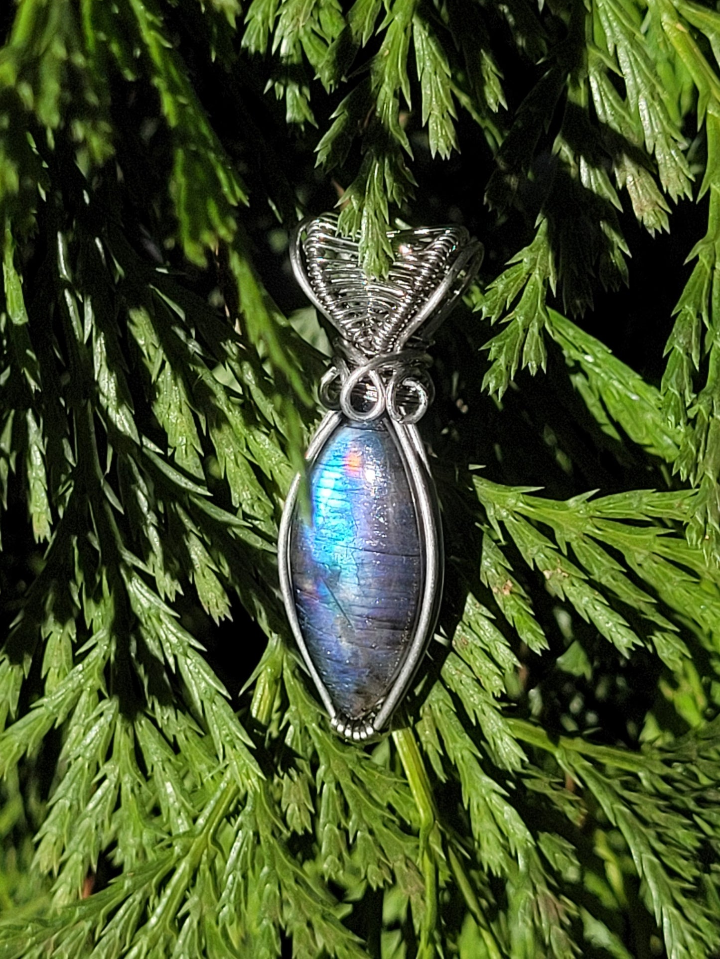 Labradorite Wire Wrapped Pendant