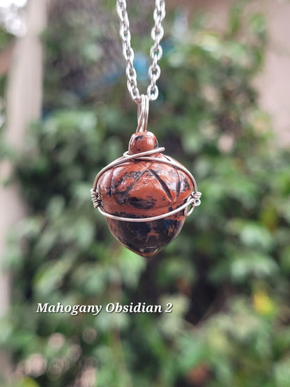 Wire Wrapped Crystal Acorn