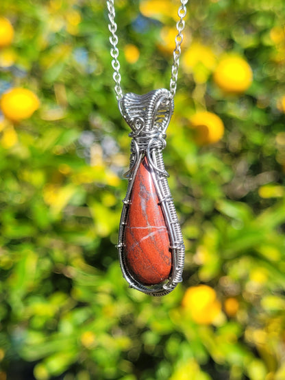 Jasper Wire Wrapped Pendant