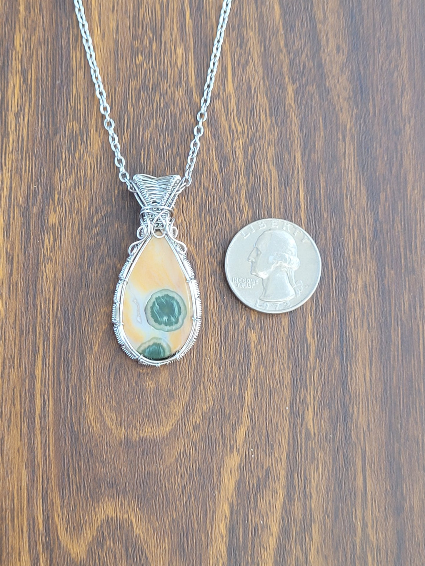 OLD STOCK OJ Wire Wrapped Pendant