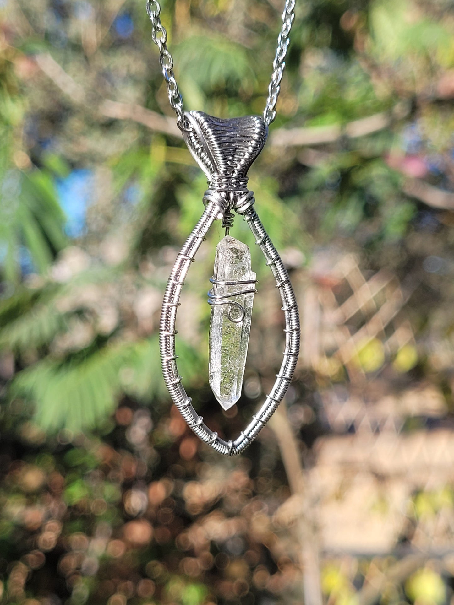 Quartz Point Wire Wrapped Pendant