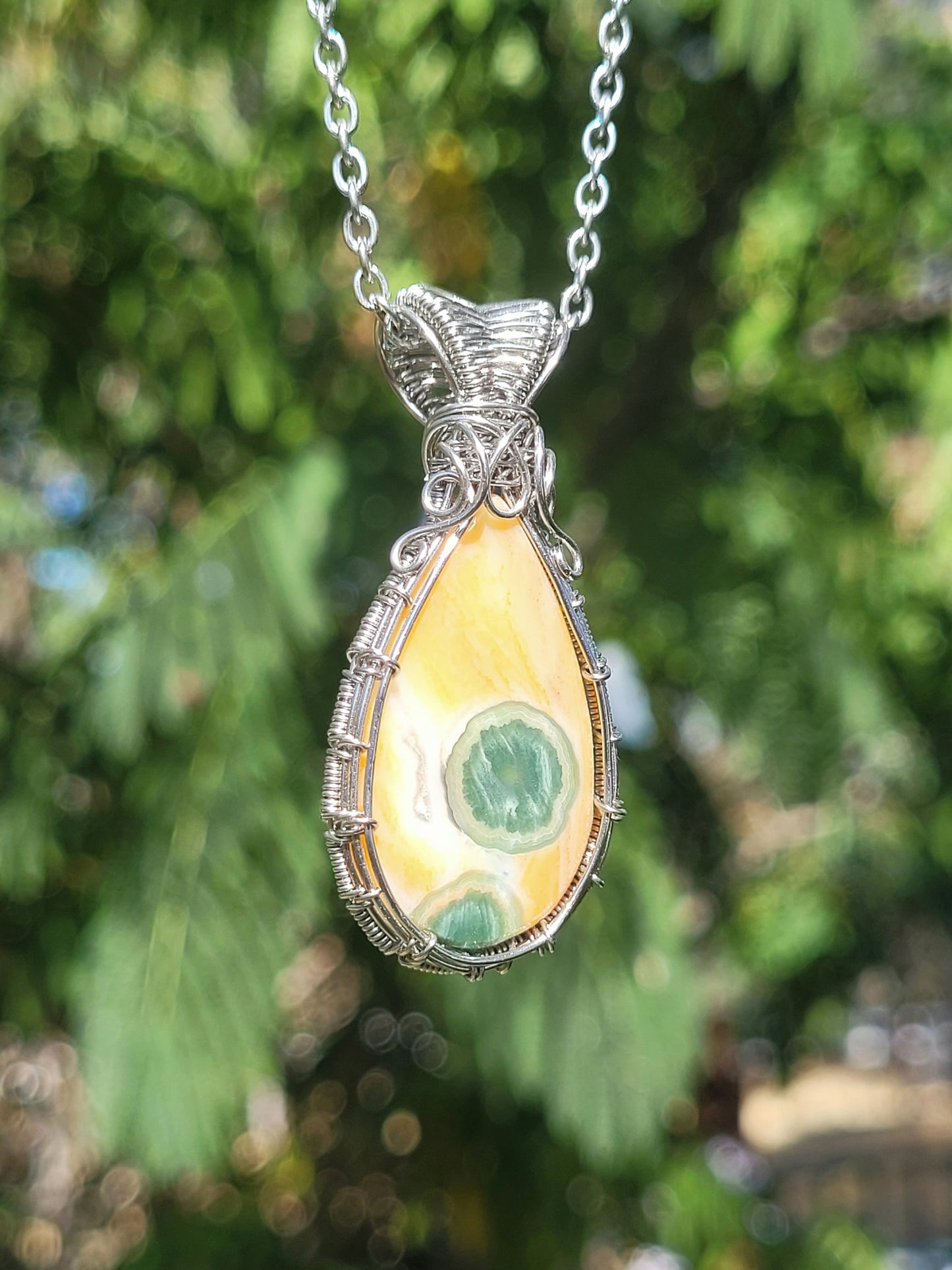 OLD STOCK OJ Wire Wrapped Pendant
