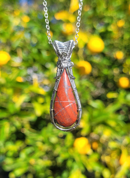 Jasper Wire Wrapped Pendant