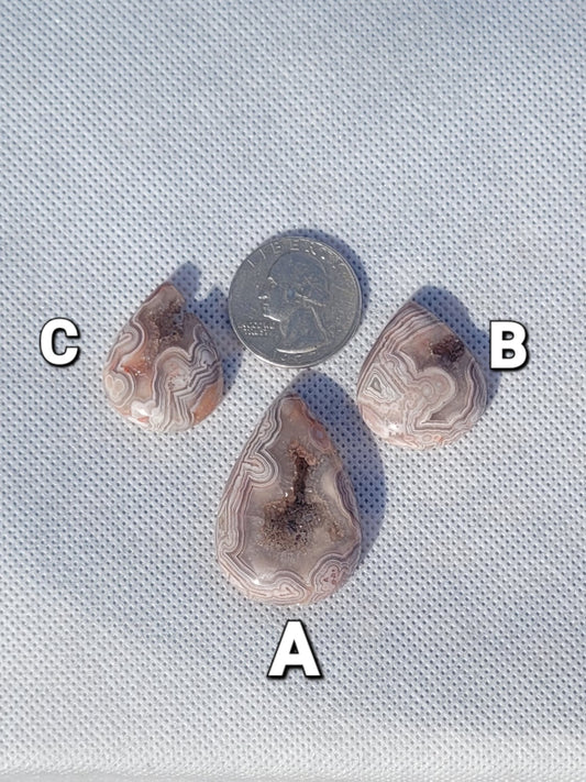 Druzy Crazy Lace Agate Cabochons
