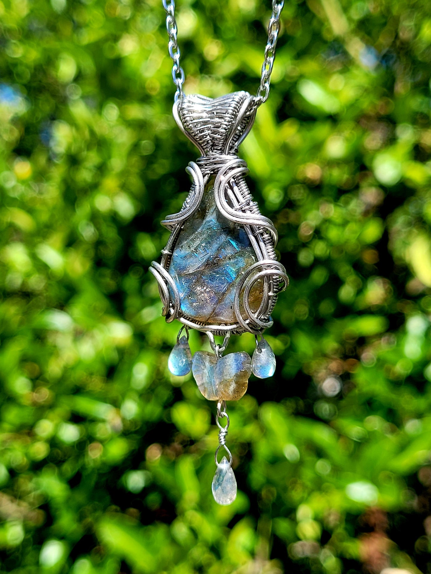Labradorite Wire Wrapped Pendant