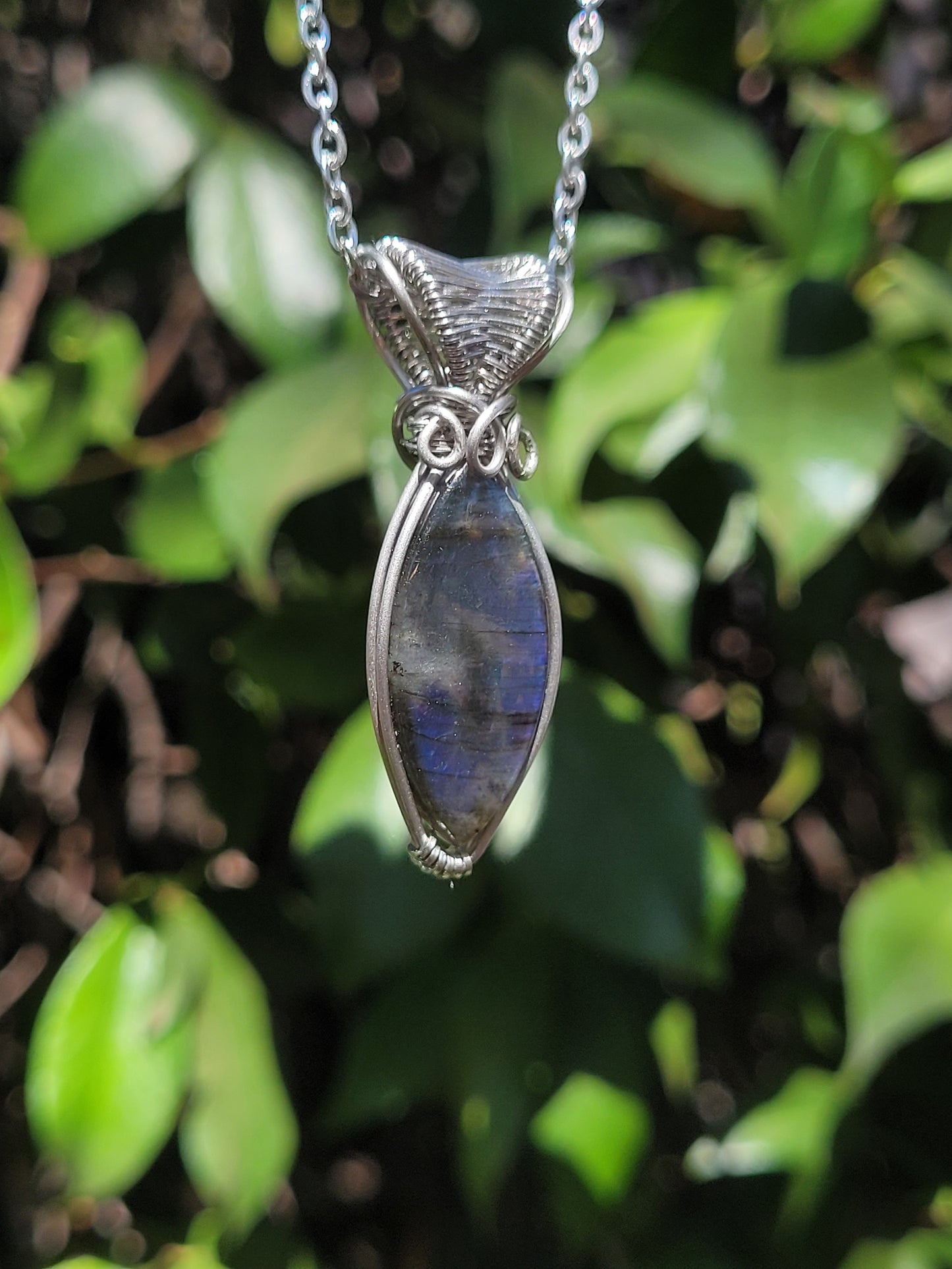 Labradorite Wire Wrapped Pendant