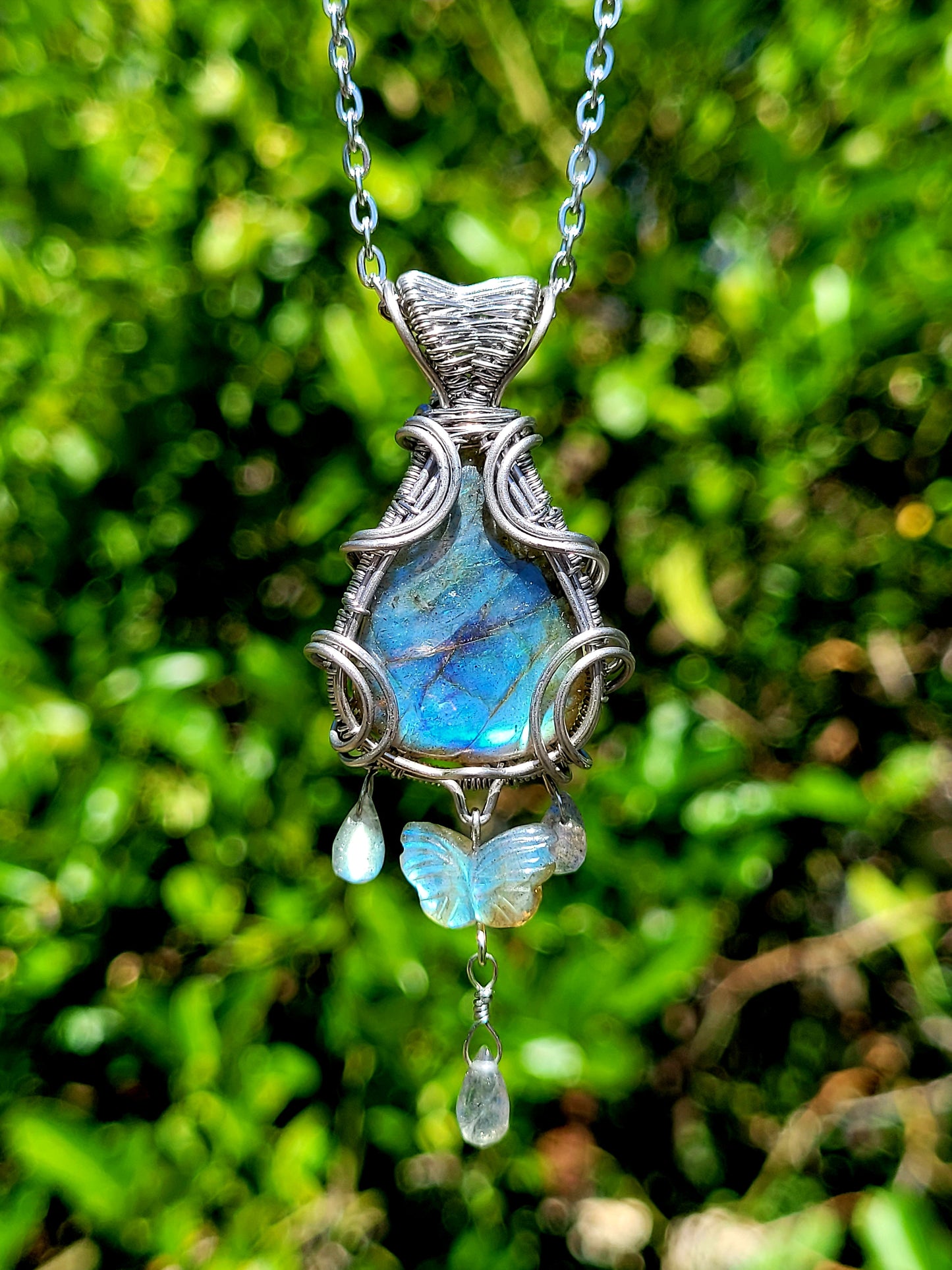 Labradorite Wire Wrapped Pendant
