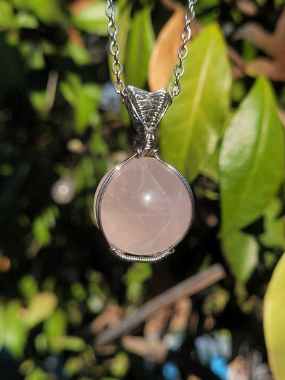 Rose Quartz Fidget Pendant