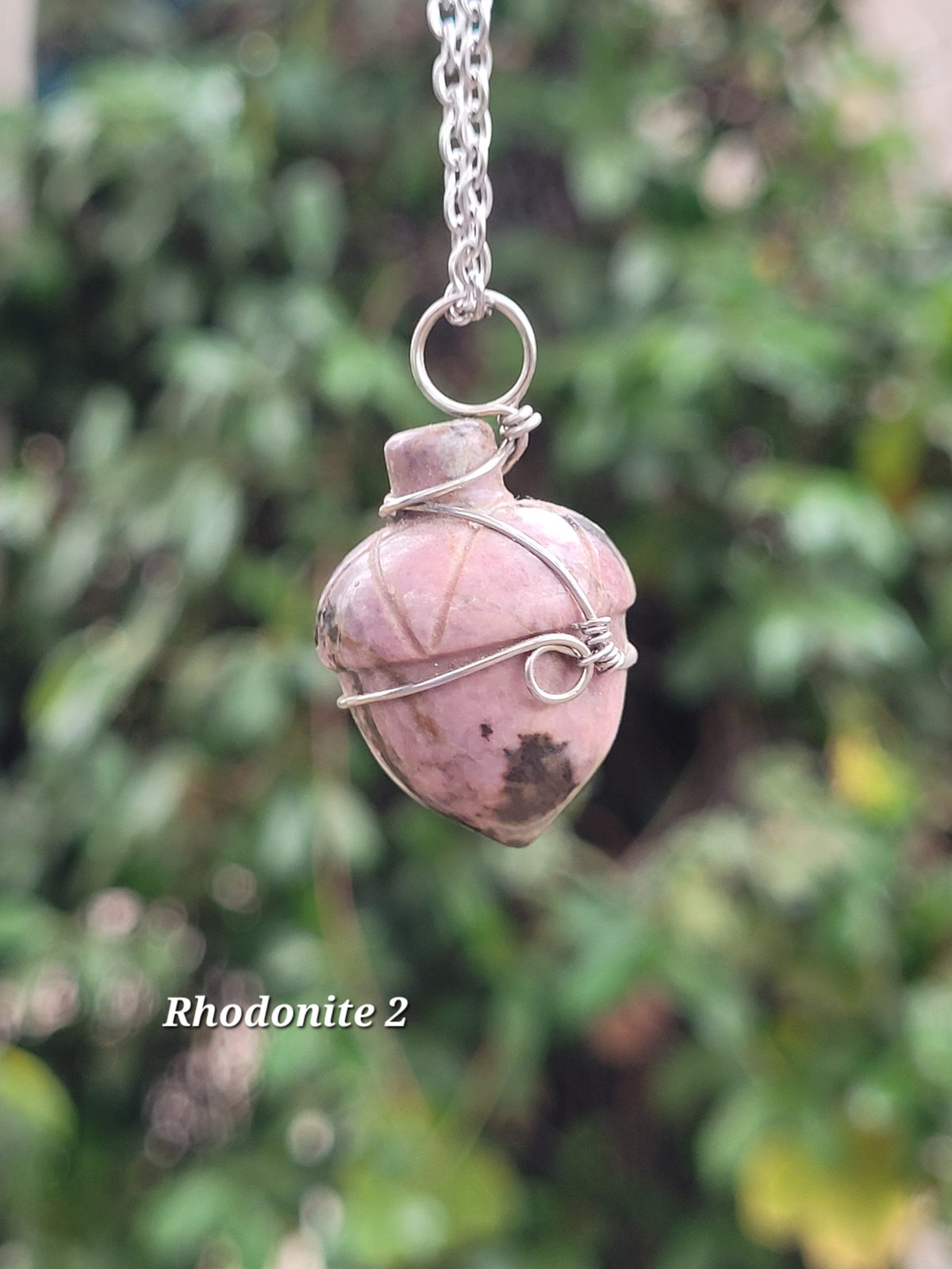 Wire Wrapped Crystal Acorn
