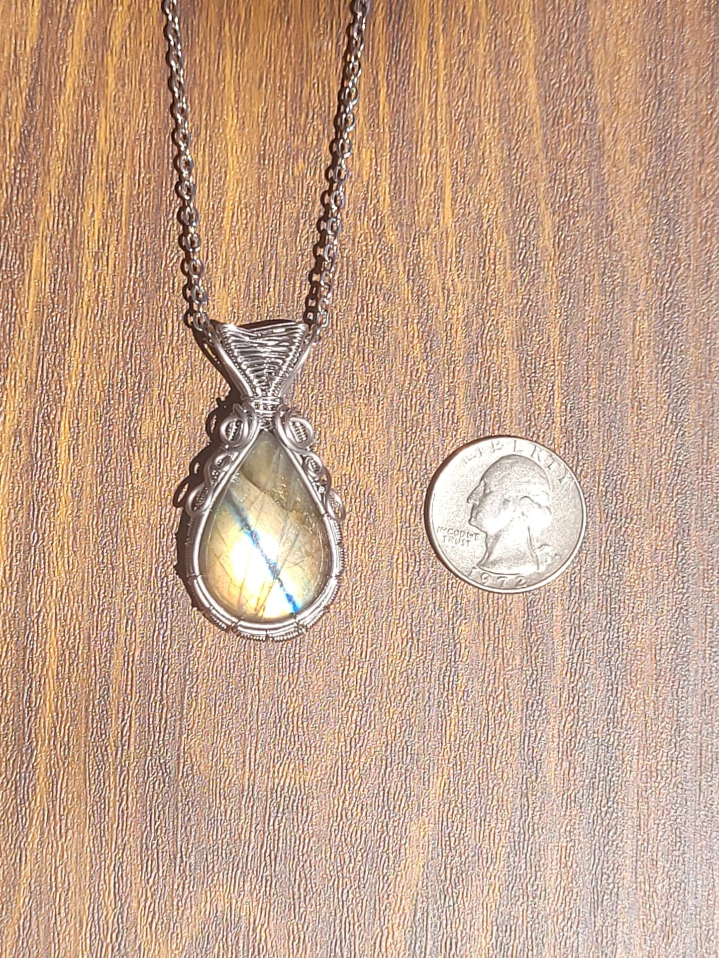 Labradorite Wire Wrapped Pendant