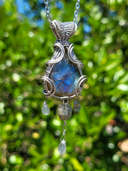 Labradorite Wire Wrapped Pendant