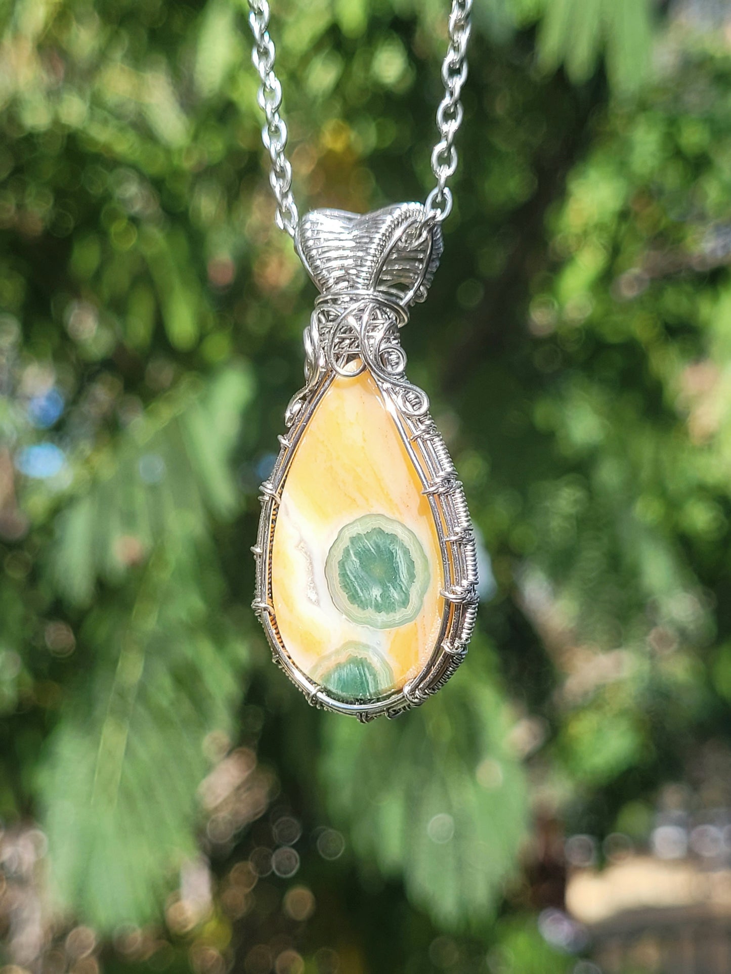 OLD STOCK OJ Wire Wrapped Pendant