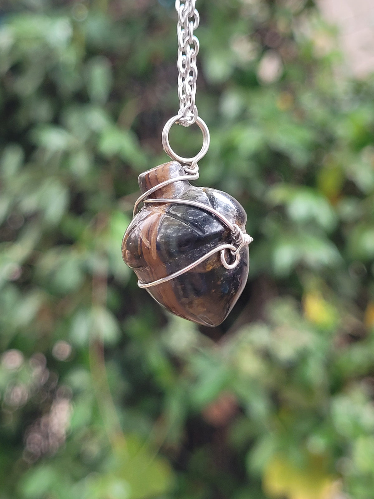 Wire Wrapped Crystal Acorn