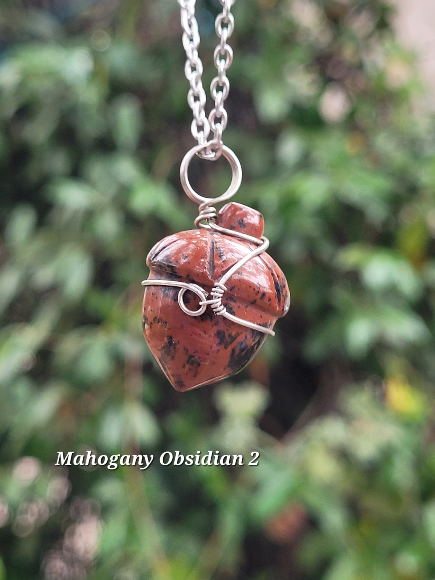 Wire Wrapped Crystal Acorn