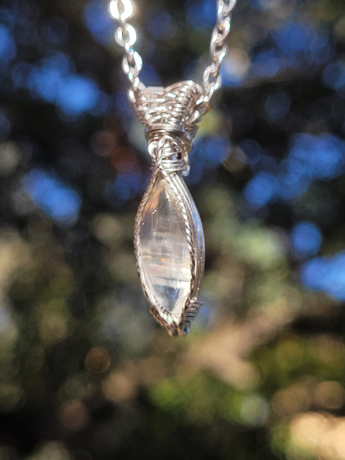 Malawi Moonstone Wire Wrapped Pendant