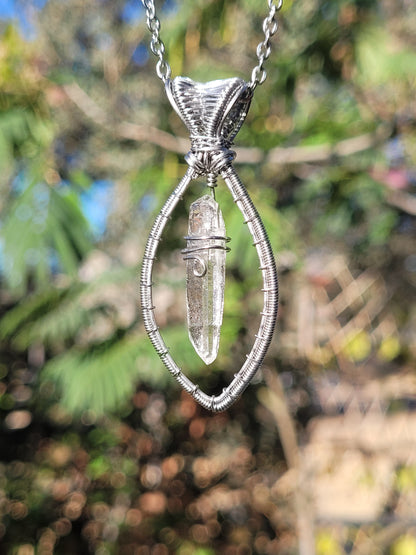 Quartz Point Wire Wrapped Pendant