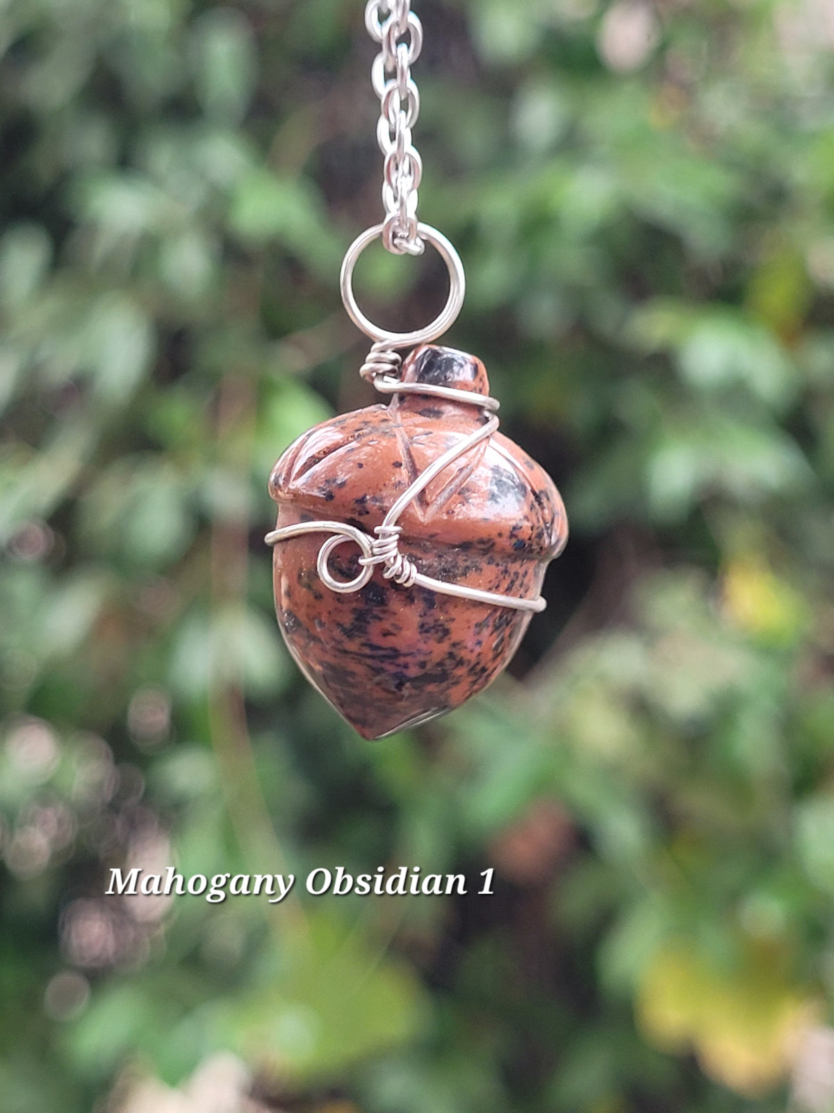 Wire Wrapped Crystal Acorn